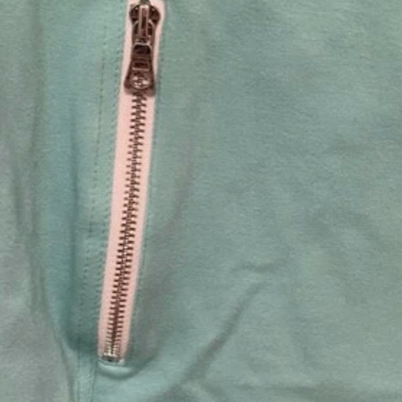 Boston Proper Shift Dress Turquoise Athleisure Chic Zip Front Resort Large - Picture 6 of 13